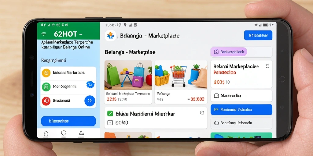 Tampilan antarmuka utama aplikasi 62HOT yang sederhana dan menarik.