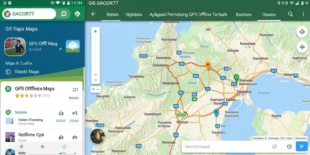 Tampilan antarmuka GACOR77 yang sederhana dan efektif untuk navigasi GPS Offline.