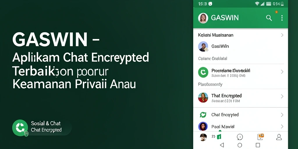 Tampilan antarmuka GASWIN yang modern dan intuitif untuk Chat Encrypted.
