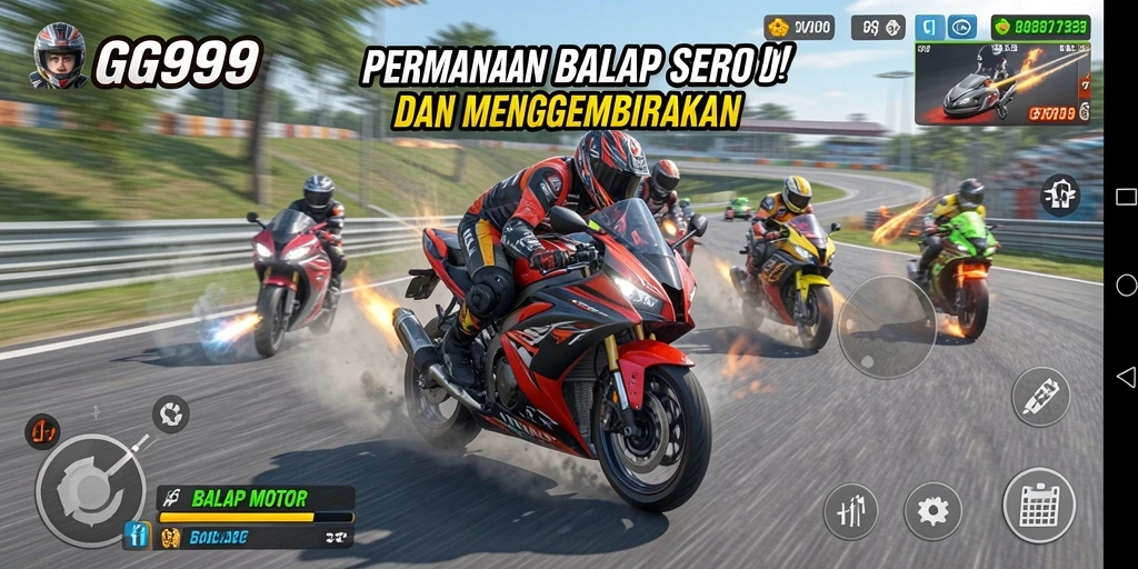 Tampilan antarmuka pengguna GG999 yang menarik dan intuitif.