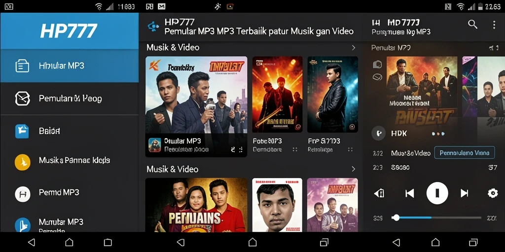 Tampilan antarmuka HP777 yang menarik dan intuitif.