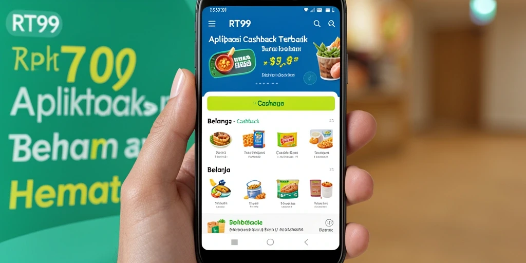 Tampilan antarmuka RT99 yang menarik dan mudah digunakan untuk fungsi Cashback.