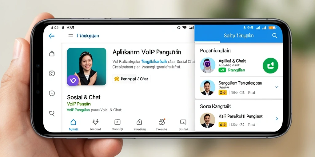 Antarmuka V89 yang sederhana untuk VoIP Panggilan yang efektif.