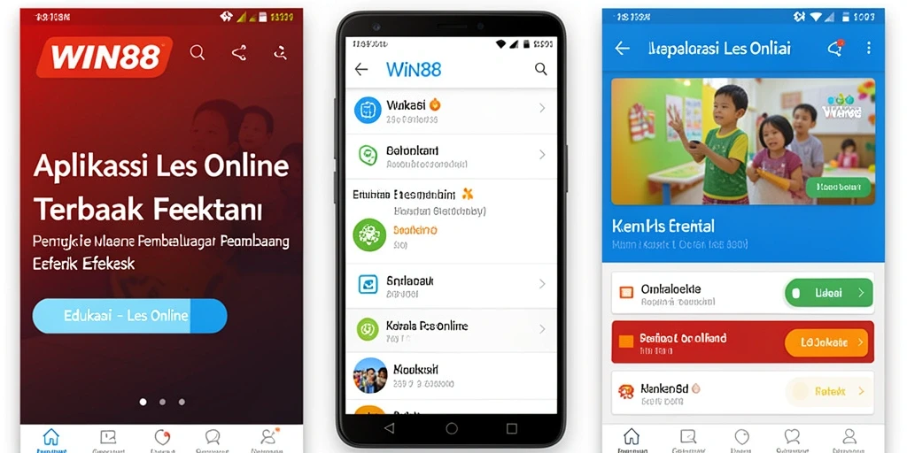Antarmuka WIN88 menampilkan fungsi Les Online yang menarik dan user-friendly.